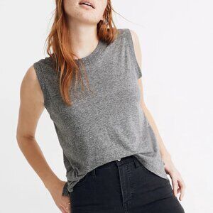 Madewell Gray Rivet & Thread Ex-Boyfriend Muscle Tank Top XXS